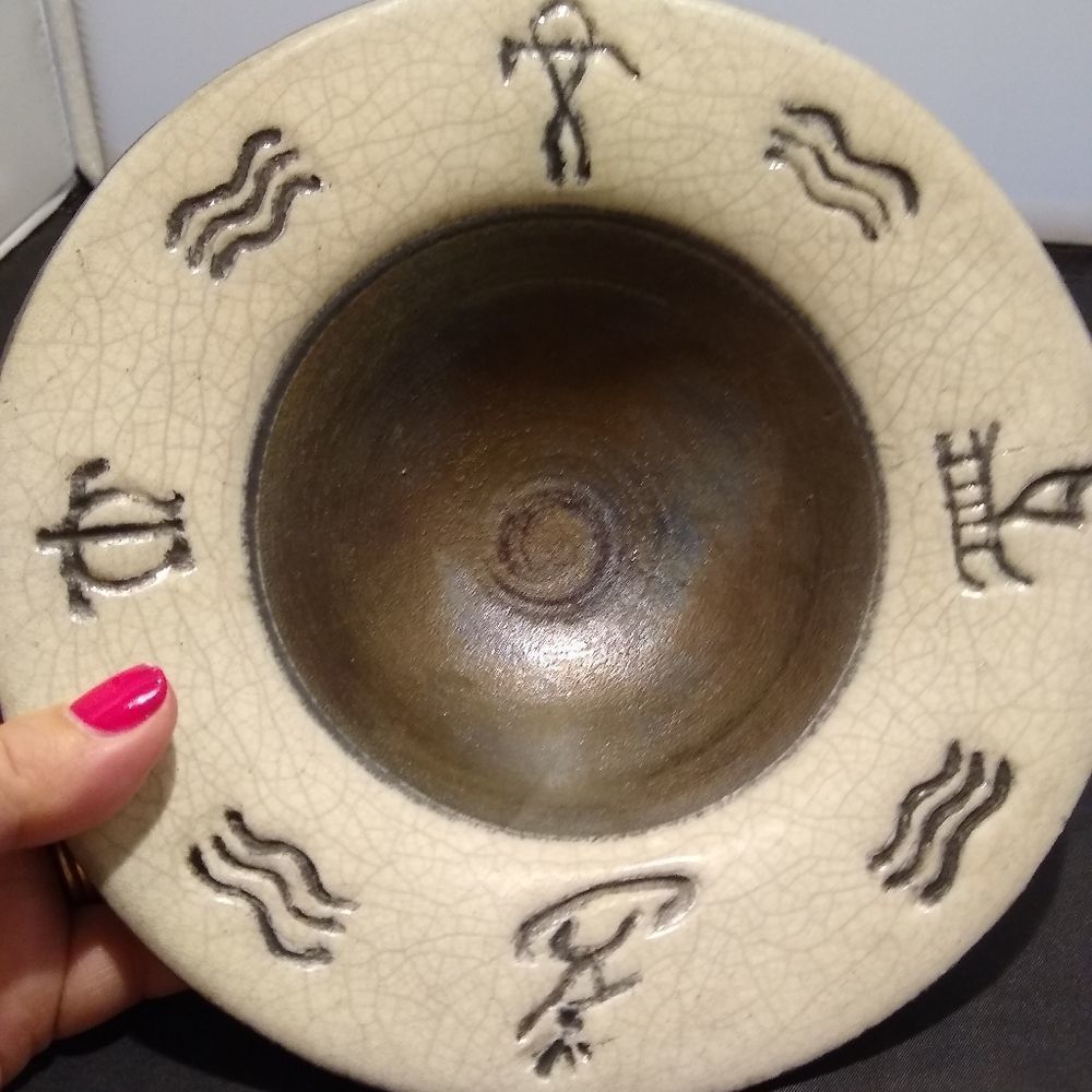Chris Matti Raku Hawaiian Pottery Bowl HGT#1 - Picture 11 of 13